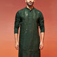 Bottle Green Silk Blend Festival Men's Kurta