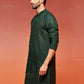 Bottle Green Silk Blend Festival Men's Kurta