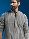 Men's Black Georgette Kurta