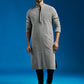 Men's Black Georgette Kurta