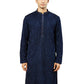 Navy Blue Georgette Wedding Men's Kurta