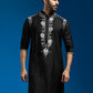Black Viscose Festival Men's Kurta