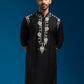 Black Viscose Festival Men's Kurta