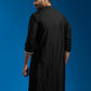 Black Viscose Festival Men's Kurta