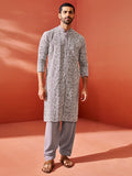 Stylist Lavender Faux Geogette Festival Men's Kurta Set