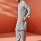 Stylist Lavender Faux Geogette Festival Men's Kurta Set