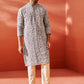 Lavender Faux Geogette Festival Wear Men's Kurta Set