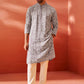 Lavender Faux Geogette Festival Wear Men's Kurta Set