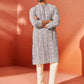 Lavender Faux Geogette Festival Wear Men's Kurta Set