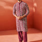 Maroon Faux Geogette Festival Men's Kurta Set