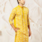 Mustard Faux Geogette Festival Men's Kurta