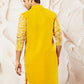 Mustard Faux Geogette Festival Men's Kurta