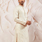 Cream Silk Blend Wedding Men's Kurta