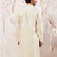 Cream Silk Blend Wedding Men's Kurta