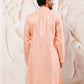 Pink Silk Blend Wedding Men's Kurta