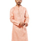 Pink Silk Blend Wedding Men's Kurta