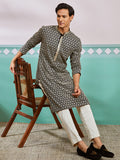 Pista Green Rayon Wedding Men's Kurta Set