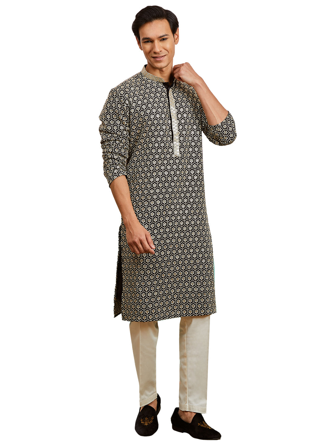Pista Green Rayon Wedding Men's Kurta Set