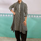 Black Rayon Wedding Men's Kurta Set with Dupatta