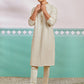 Off White Rayon Wedding Men's Kurta Set