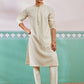 Off White Rayon Wedding Men's Kurta Set