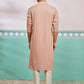 Peach Rayon Wedding Men's Kurta Set