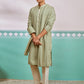 Pista Green Rayon Wedding Men's Kurta Set with Dupatta