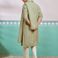 Pista Green Rayon Wedding Men's Kurta Set with Dupatta