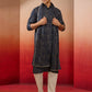 Blue Rayon Casual Men's Kurta Set with Dupatta