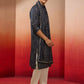 Blue Rayon Casual Men's Kurta Set with Dupatta