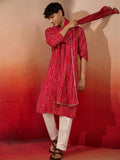 Falsa Rayon Casual Men's Kurta Set with Dupatta