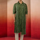 Green Rayon Casual Men's Kurta Set with Dupatta