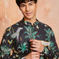 Black Cotton Casual Men's Kurta Set