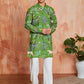 Green Cotton Casual Men's Kurta Set