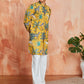 Mustard Cotton Casual Men's Kurta Set