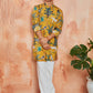 Mustard Cotton Casual Men's Kurta Set