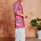 Pink Cotton Casual Men's Kurta Set