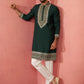 Cream Silk Wedding Wear Men'S Kurta Set