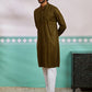 Mehendi Green Rayon Festival Men's Kurta Set
