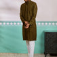 Mehendi Green Rayon Festival Men's Kurta Set