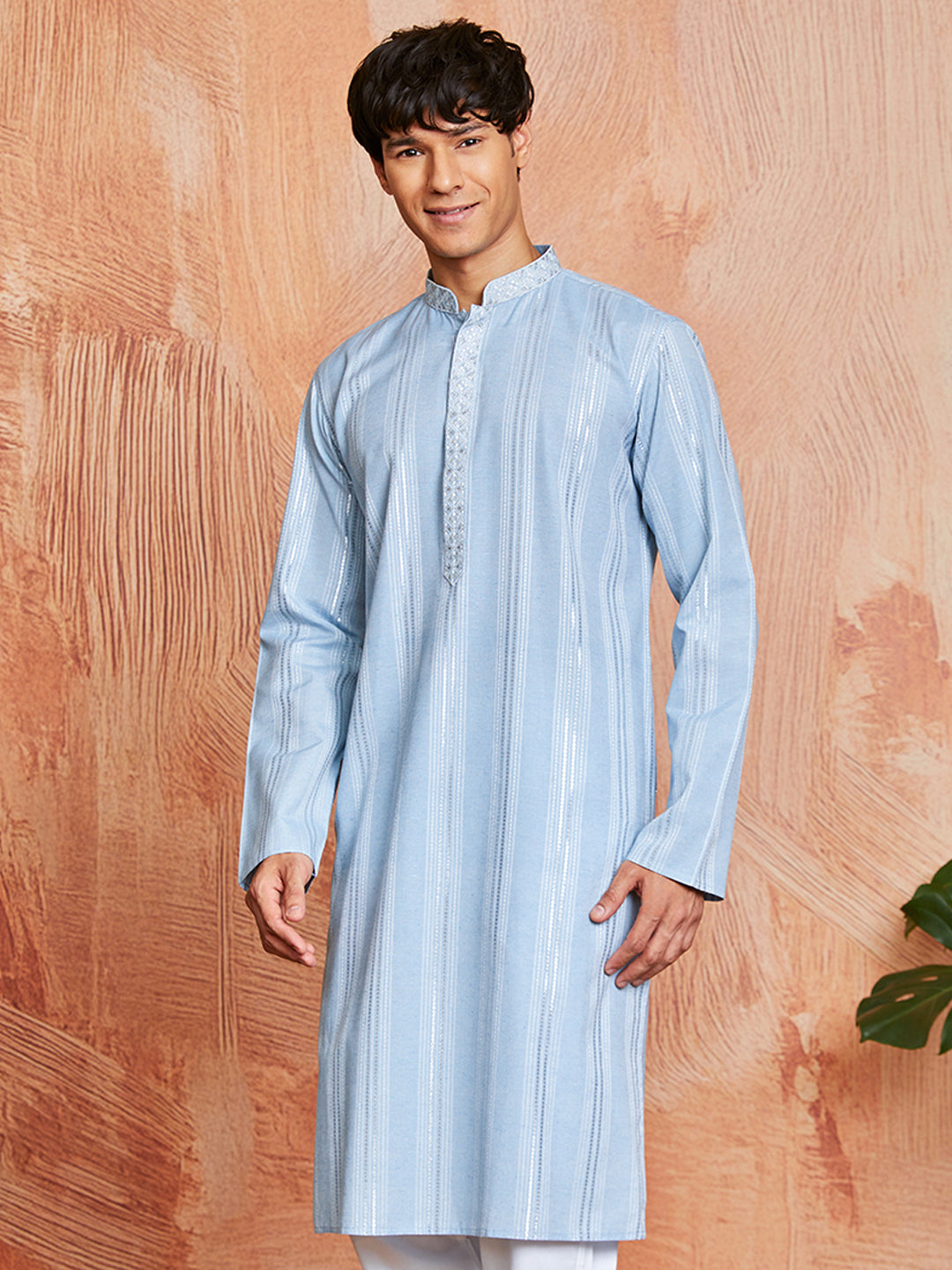 Aqua Cotton Blend Casual Men's Kurta