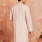 Peach Cotton Blend Casual Men's Kurta