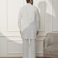 White Cotton Casual Wear Men'S Kurta Set