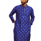 Royal Blue Viscose Blend Wedding Men's Kurta Set
