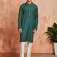 Bottle Green Silk Blend Festival Men's Kurta Set