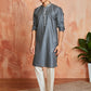 Slate Silk Blend Festival Men's Kurta Set