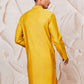 Black Silk Blend Festival Men's Kurta Set