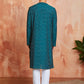 Stylist Green Cotton Casual Men's Kurta Set
