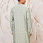 Mint Green Cotton Blend Casual Men's Kurta Set