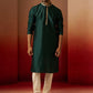 Bottle Green Silk Festival Wear Men'S Kurta Set